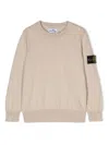 Stone Island Neutral Compass-patch Cotton Sweater In Brown