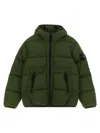 Stone Island Junior Down Jacket In Olive Green