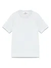 Stone Island Embroidered-logo T-shirt In 蓝色