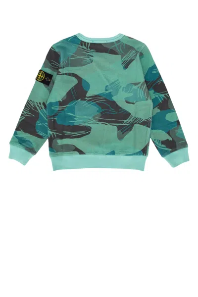 Stone Island Kids' Felpa In Emerald