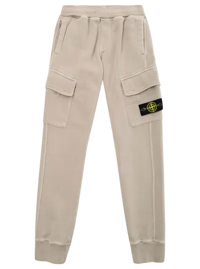 Stone Island Kids' Felpa Pantalone In Grey