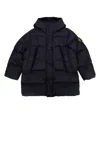 Stone Island Giaccone Vera Piuma Rds In Navyblue