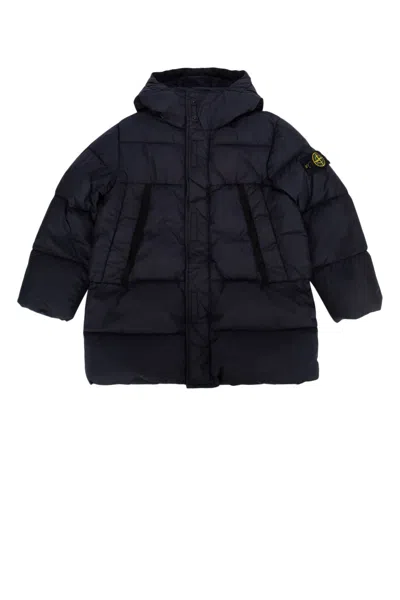 Stone Island Kids' Giaccone Vera Piuma Rds In Blue