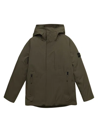 Stone Island Kids' Giubbotto In Piuma In Green