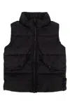Stone Island Giubbotto S/maniche Vera Piuma Rds In Black