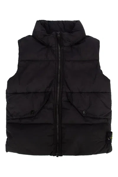 Stone Island Kids' Giubbotto S/maniche Vera Piuma Rds In Black
