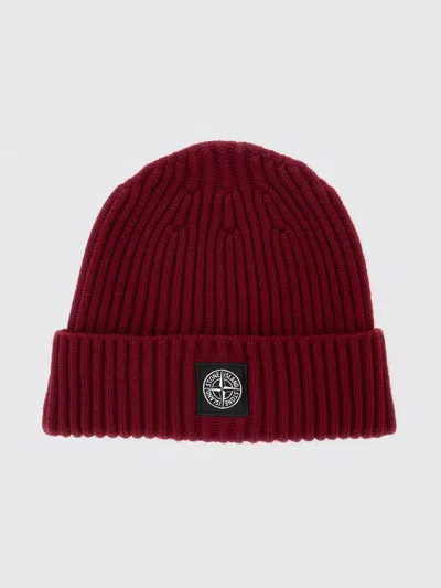 Stone Island Junior Hat Kids In Red