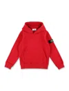 Stone Island Junior Kids' Hoodie Basic In Rot