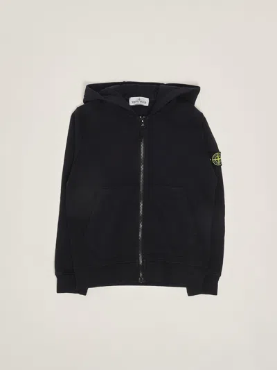 Stone Island Kids' Hoodie Sweatshirt In Navy