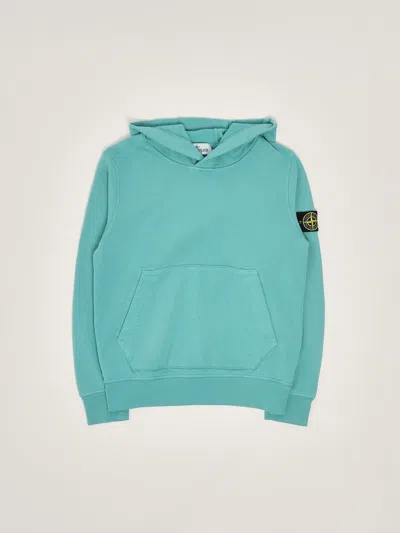 Stone Island Kids' Hoodie Sweatshirt In Turchese