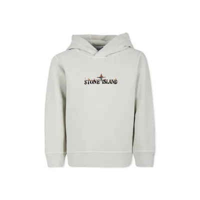 Stone Island Kids' Ivory Sweatshirt For Boy With Logo