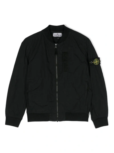 Stone Island Junior Jacket In Black