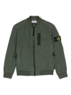 Stone Island Junior Compass Lightweight Bomber Jacket In Green