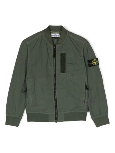 Stone Island Junior Jacket In Green