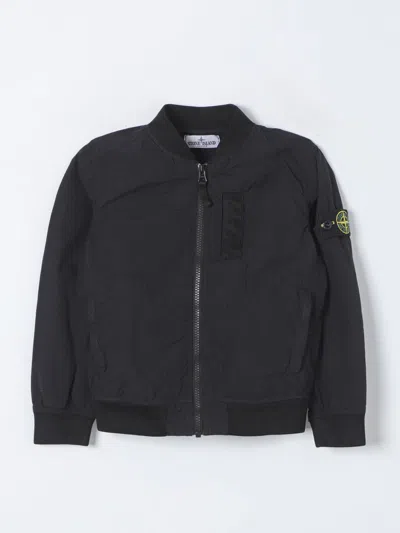 Stone Island Coat  Junior Kids Color Black