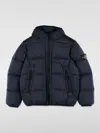 Stone Island Kids' Hoodie Downjacket In Blue