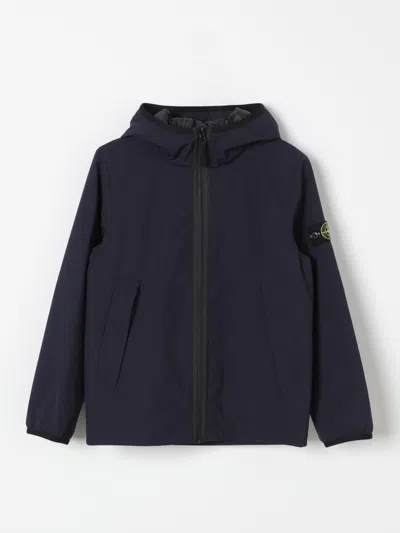 STONE ISLAND JACKET STONE ISLAND JUNIOR KIDS COLOR BLUE,F78487009