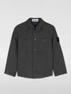 Stone Island Compass-badge Shirt Jacket In Grau