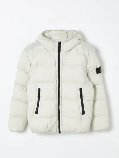 Stone Island Jacket  Junior Kids Color White In Weiss