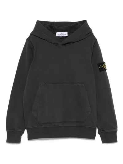 STONE ISLAND JERSEY-TEXTURE HOODIE