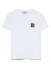 Stone Island Junior Compass Logo Patch T-shirt In White
