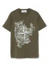 Stone Island Compass-print T-shirt In Green