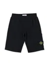 Stone Island Kids' Shorts Felpa In Black  