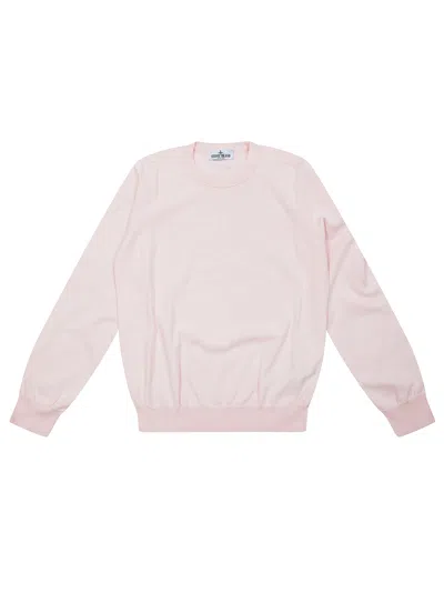 Stone Island Junior Kids' Classic Crewneck Mini Sweater In Rosa
