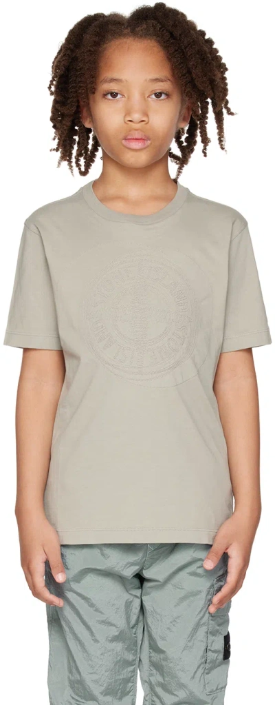 Stone Island Kids Gray 21070 T-shirt In V0092 - Dove Grey