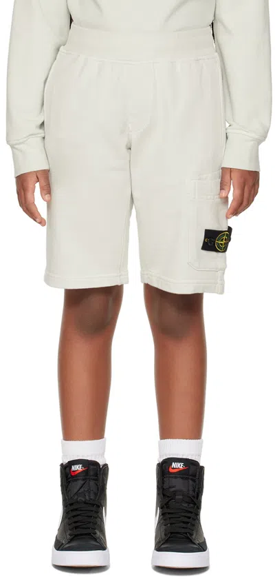 Stone Island Junior Kids Grey Patch Shorts