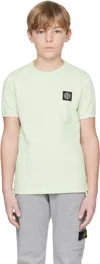 Stone Island Kids Green Patch T-shirt In V005c Clorophyll