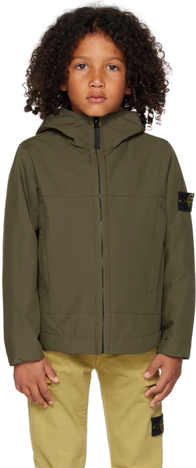 Stone Island Kids Khaki 40527 Jacket In V0058 - Olive