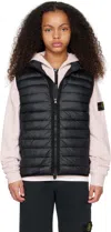 Stone Island Kids Navy G0224 Loom Woven Chambers R-nylon Down Vest In V0020 Navy Blue