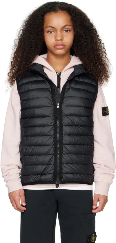 Stone Island Kids Navy G0224 Loom Woven Chambers R-nylon Down Vest In V0020 Navy Blue