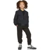 Stone Island Kids Navy Nylon & Cotton Canvas Jacket In V0020 Navy Blue