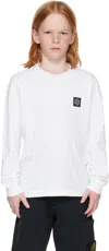 Stone Island Kids White 20447 30/1 Cotton Jersey T-shirt In V0001 White