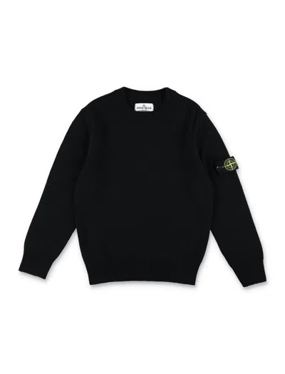 Stone Island Junior Kids' Knit Basic In Black