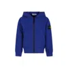Stone Island Light Blue Sweatshirt For Boy With Compass In Light Blue