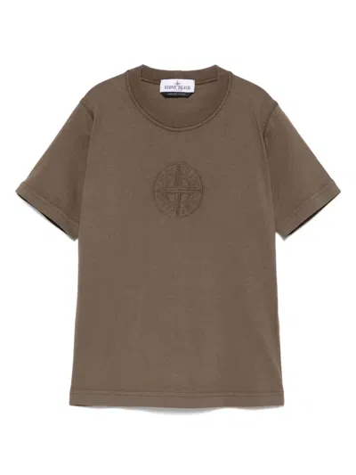 Stone Island Kids' Lightweight-jersey T-shirt In Green