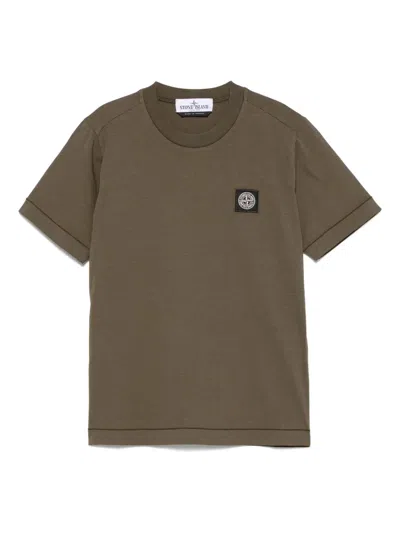 Stone Island Kids' Lightweight-jersey T-shirt In Green