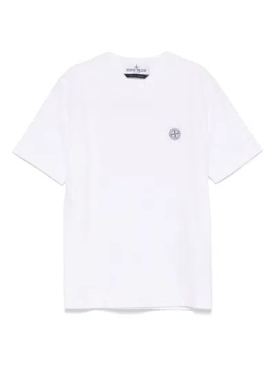 Stone Island Kids' Lightweight-jersey T-shirt In White