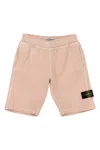 Stone Island Logo Badge Bermuda Shorts In Neutral