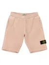 Stone Island Logo Badge Bermuda Shorts In Pink