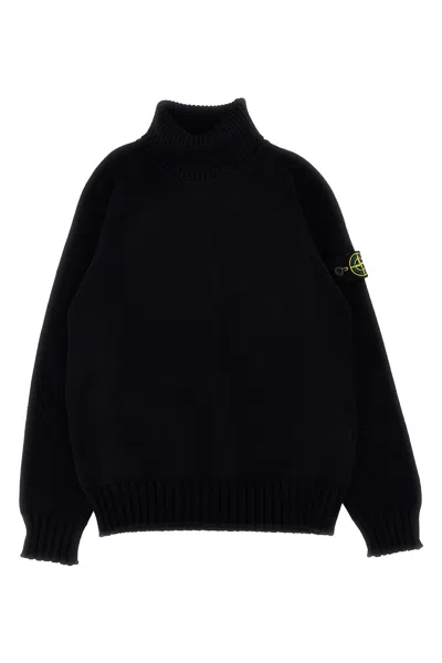Stone Island Kids'  Junior Logo Badge Sweater In Black