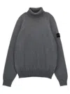 Stone Island Logo Badge Sweater In Gray