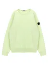 Stone Island Logo Badge Sweatshirt In Green