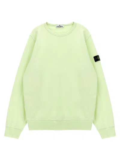 Stone Island Kids' Logo Badge Sweatshirt In Green