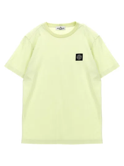 Stone Island Junior Kids' Logo Badge T-shirt In Green