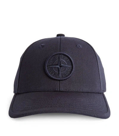 Stone Island Junior Kids' Logo Cap In Navy