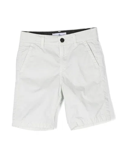 Stone Island Kids' Logo-patch Casual Shorts In White